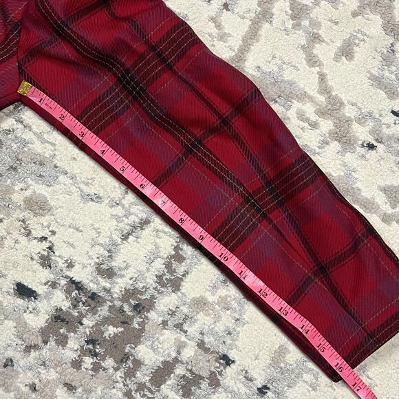 Vintage Pendleton Blazer Womens 10 Red Black Tartan Blazer 100% Virgin Wool - Picture 8 of 11